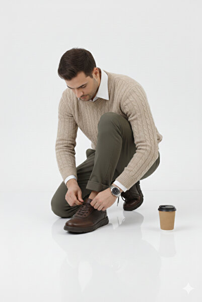 MARCOMEN Erkek Hakiki Deri Ortopedik Hafif Ve Yumuşak Taban Günlük Spor Tarz Ayakkabı MR26KA22346