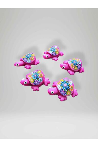 Mundy Pembe Mini Kaplumbağa Magnet – 5’li Set | El Yapımı Hamur Magnet | 2,5 ...