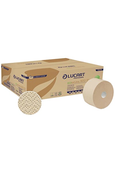 Lucart Hartie igienica, Autocut EcoNatural 900 ID, pe rola, 12 buc/bax, 812179,