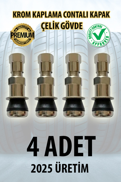 markanza Çelik Gövdeli Contalı Kapaklı Sibop Lastiği 4 Adet