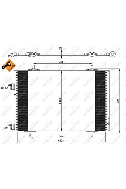 NRF Condensator Climatizare Citroen C5 3 Peugeot 508 1/508 Caroserie Inchisa/...