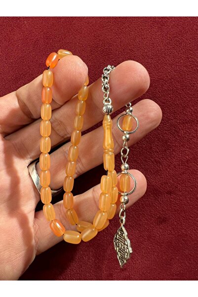 TTS TÜRK TESBİH SANATI سبحة من حجر العنبر الناري مقاس 4/7 مم