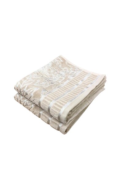 ROYAM 2 Pack Yoncagül 100% Cotton Velvet Extra Soft Hand and Face Towel