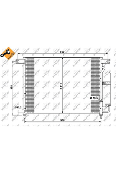 NRF Condensator Climatizare Chevrolet Aveo / Kalos