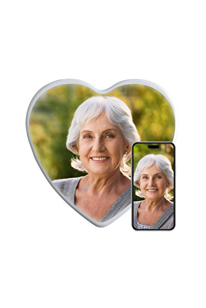 CERAMIC IND. Photoceramics, Picture for cross, Heart diam. 24 cm, Color/Black-White