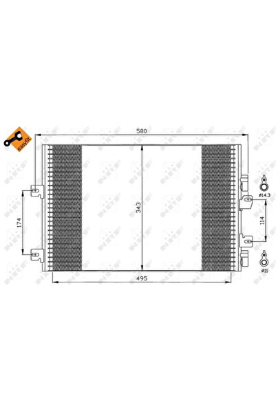 NRF Condensator Climatizare Dacia Solenza Nissan Kubistar Caroserie