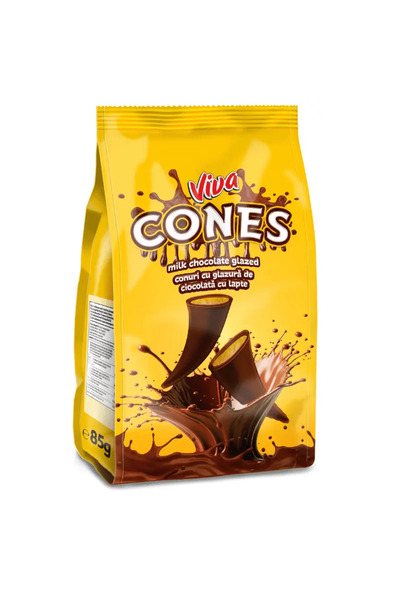 VİVA CONURI – Cornete cu glazură de ciocolată cu lapte