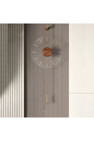 Wallover Design Büyük Boy İnfinty Gold/Ceviz Tamperli Camlı (KIRILMAZ) Sessiz...