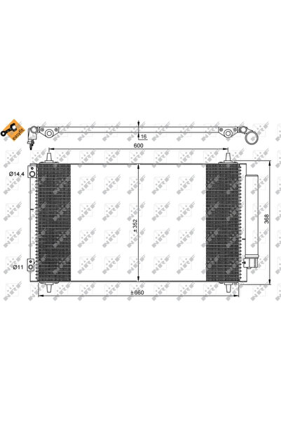NRF Condensator Climatizare Citroen C8 Fiat Ulysse