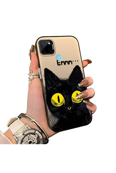 ucuc حافظة من السيليكون المتوافقة مع هاتف Realme C21Y/C25Y ذات حافة صلبة ومضا...