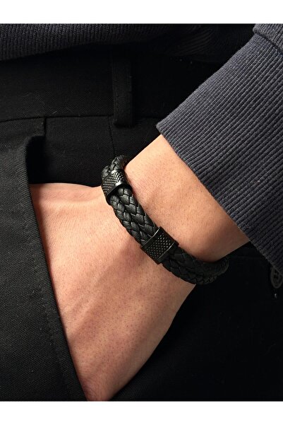 voqplus Erkek Deri Bileklik BL0083