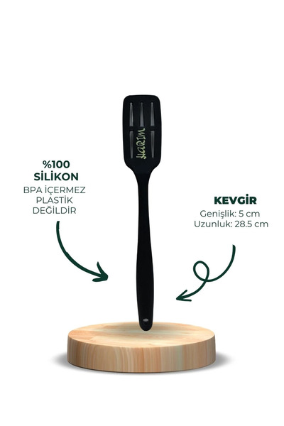 harım Silikon Mutfak Gereçleri Delikli Spatula-Kevgir