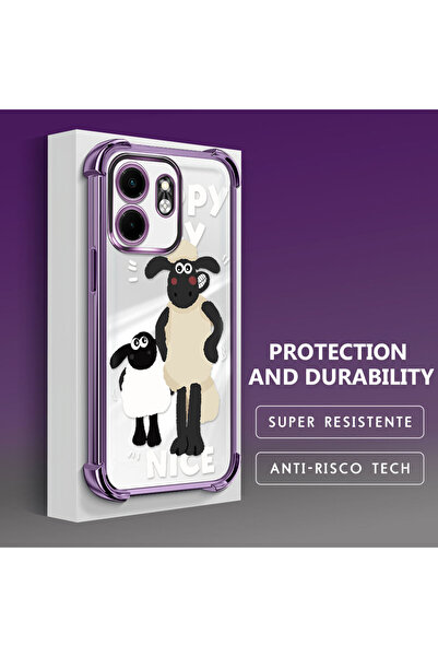 ucuc جراب حماية شفاف متوافق مع هاتف Infinix Hot 50i، مضاد للسقوط، حماية سميكة...