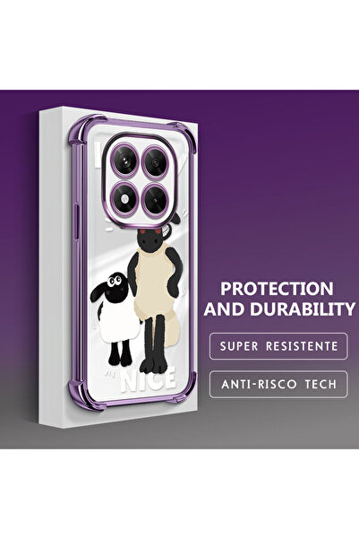 ucuc جراب حماية شفاف مضاد للسقوط لهاتف شاومي ريدمي نوت 14 برو 4G، حماية سميكة...