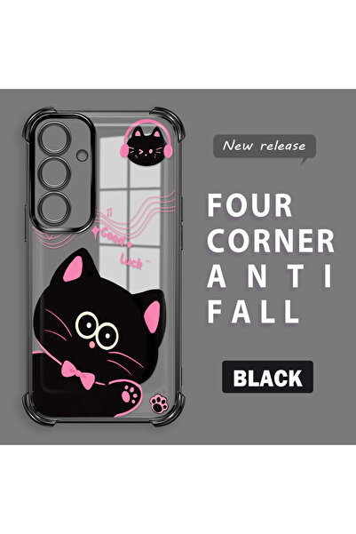 ucuc حافظة شفافة مضادة للسقوط متوافقة مع سامسونج جالاكسي إس 24 بلس، تصميم سيل...