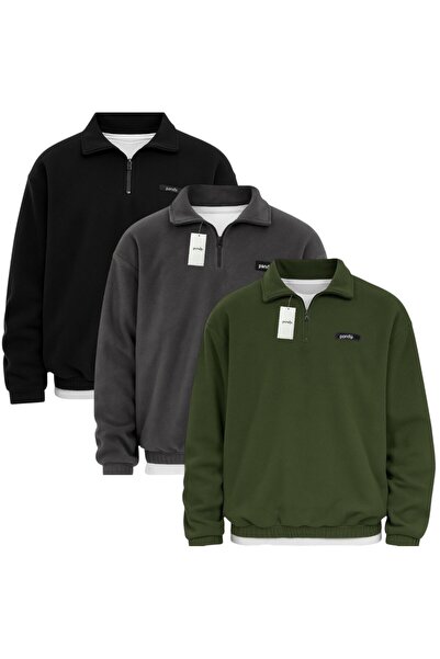 pandy 3'lü Paket Unisex Standart Fit Rahat Kesim Tüylenme Yapmayan Soğuk Geçi...