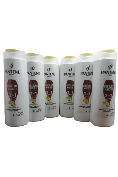 Pantene Pro-V Anti-Hair Loss 3 in 1 350 ml Shampoo X 6 Pieces