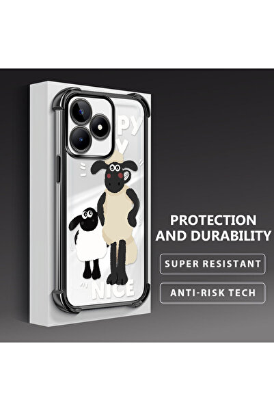 ucuc جراب حماية شفاف مضاد للسقوط لهاتف ريلمي نوت 50 4G، حماية سميكة من السيلي...