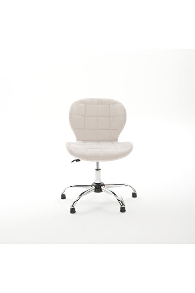 EKOPOL Krom Metal Ayaklı | Ev, Ofis, Çocuk Odası Sandalyesi (Ayarlanabilir) P...