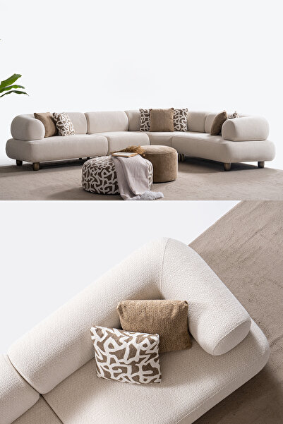Eymense Solo Small Puflu Modüler Köşe Koltuk Takımı