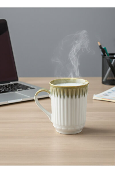 Elista Porcelain Mug Colorful Terra 260 Cc White