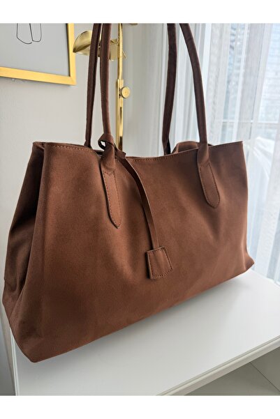 MİRELA NOVA Süet Taba Kadın El ve Omuz Çantası