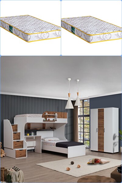 Setay Ranza, Aura Ranza Karyola Masa 3 Kapaklı Dolap + 2 Comfort Yatak