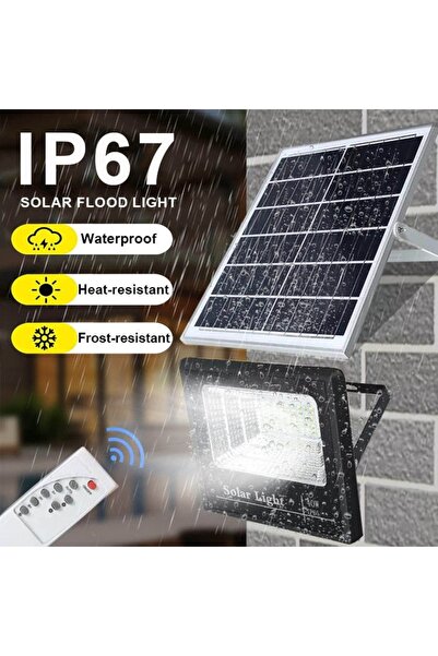 gaman Güneş Enerjili Projektör 4.7 M Kablolu 300W 183 Led Karanlık Sensörlü K...