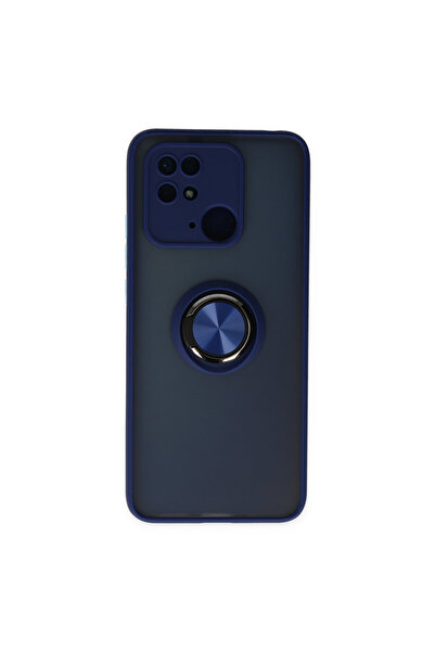 NewFace غطاء سيليكون مونتريال لـ Xiaomi Poco C40 مع حلقة - أزرق داكن