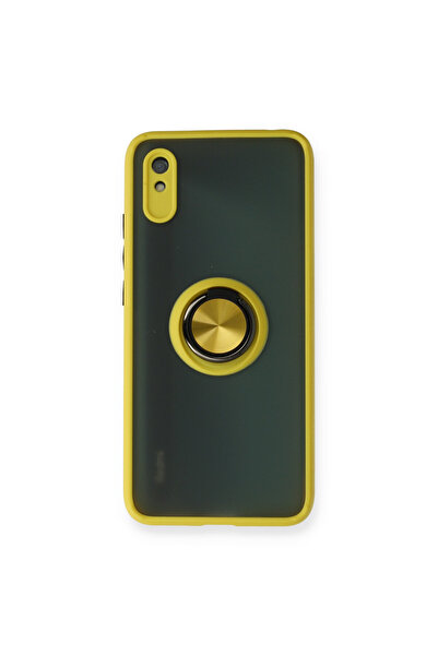 NewFace غطاء حماية سيليكون لهاتف Xiaomi Redmi 9A مونتريال مع حلقة - أصفر
