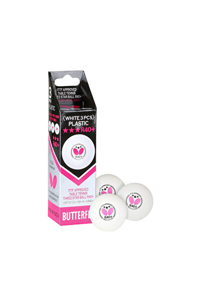 BUTTERFLY 85144S R40+ 3 Yıldız ITTF Onaylı 3 lü Masa Tenisi Topu