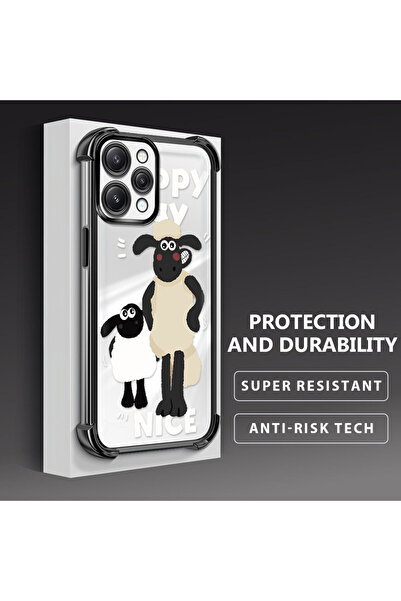 ucuc جراب شاومي ريدمي 12 4G متوافق مع الغطاء الشفاف المقاوم للسقوط، حماية سمي...