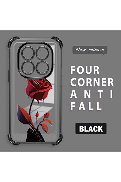 ucuc جراب شاومي ريدمي نوت 14 برو 4G متوافق مع السيليكون الشفاف، جراب بأربع زو...