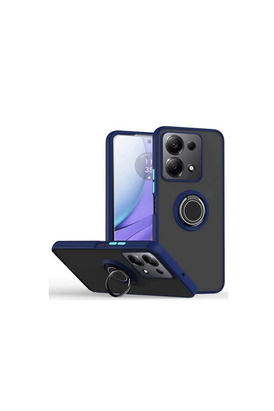 NewFace غطاء سيليكون لهاتف Xiaomi Redmi Note 13 Pro 4G مونتريال مع حلقة - أزر...