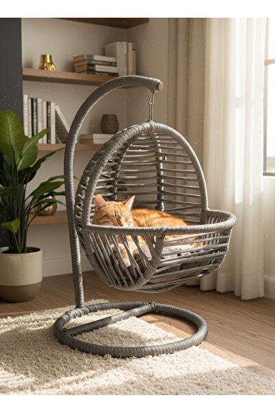 NORDVİA El Örgüsü Kedi Salıncağı & Yatağı & Hamağı