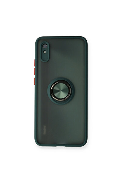 NewFace غطاء حماية سيليكون لهاتف Xiaomi Redmi 9A مونتريال مع حلقة - أخضر