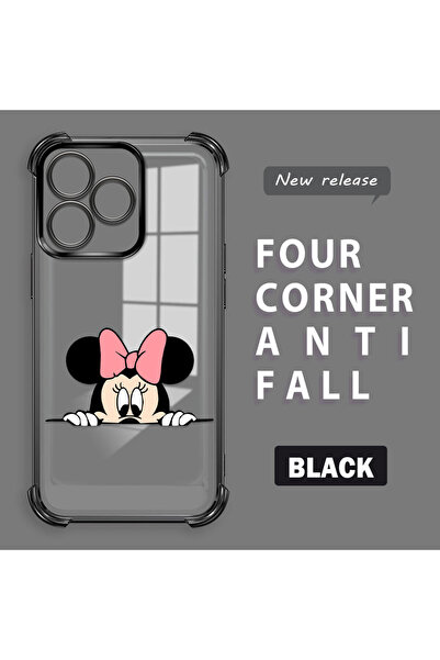 ucuc جراب Realme Note 50 4G متوافق مع السيليكون الشفاف ذو أربعة زوايا سميكة م...