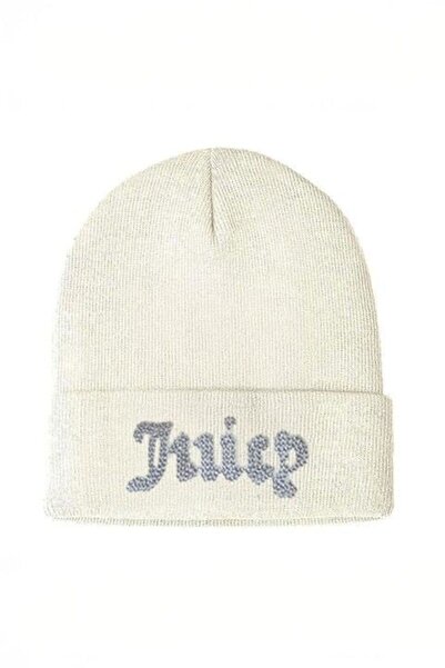 ARS Butik Juicy Couture Ribana Tricotaj cu aspect de piatră Beretă albă