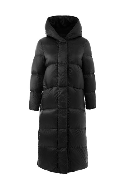 Penelope 100% goose down boreal women's long coat - black/s