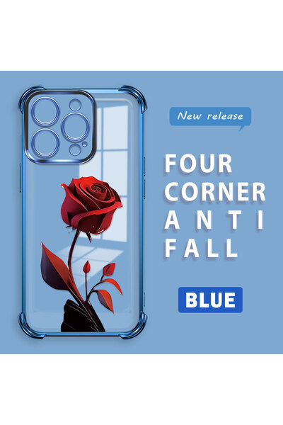 ucuc غطاء سيليكون شفاف متوافق مع آيفون 16 برو، يمتص الصدمات من أربع زوايا ويم...