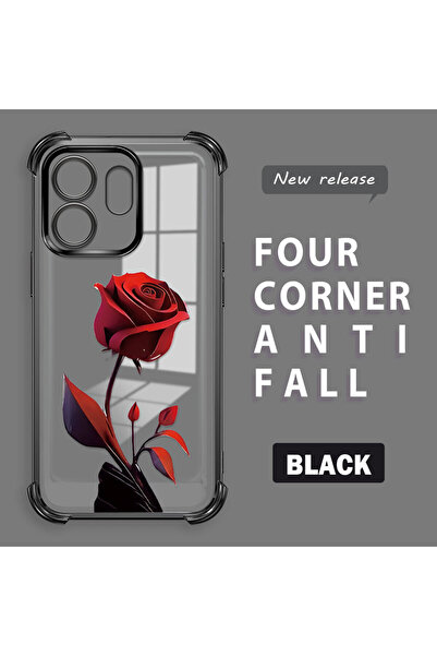 ucuc حافظة من السيليكون الشفاف المتوافقة مع هاتف Infinix Smart 9 بأربعة زوايا...