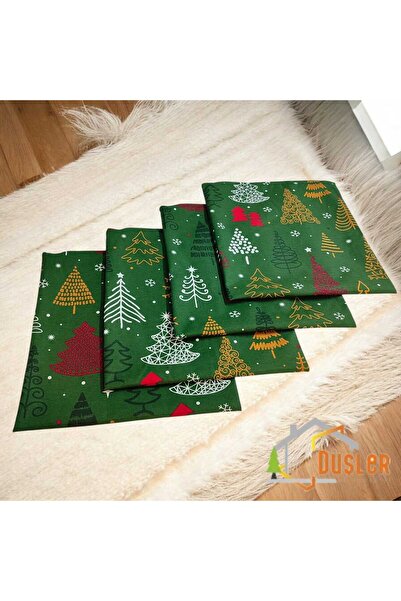 DÜŞLER EV TEKSTİLİ 4 τεμάχια Πρωτοχρονιάτικες θήκες για μαξιλάρια με σχέδια, ...