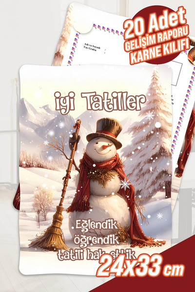 colortouch Neşeli Kardan Adam A4 Ana Sınıfı Gelişim Raporu Karne Kılıfı ( Kab...