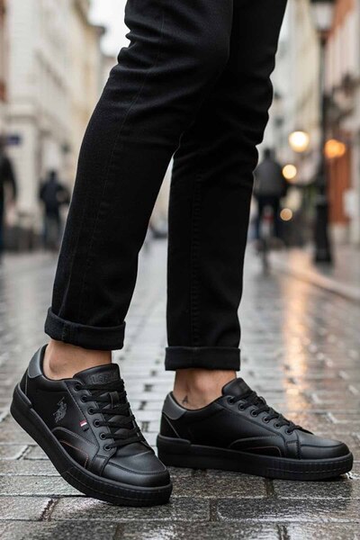 U.S. Polo Assn. U.S. Polo Assn. Men's Black Casual Sports Shoes Mayk-98-9