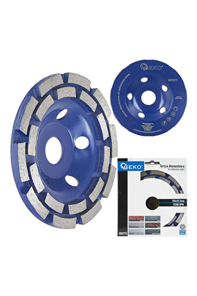 GEKO Сегментиран диамантен диск 125 мм за шлайфане на бетон, гранит и мрамор,...