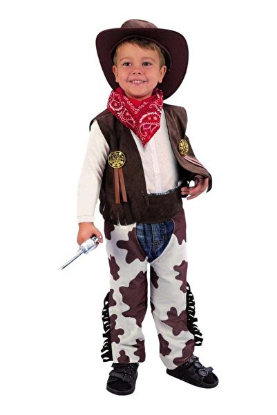 Ciao زي رعاة البقر للأطفال من 4 إلى 6 سنوات | زي شريف غربي مع قبعة وسترة