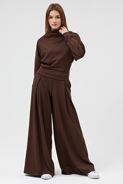 ABOUT US SET DE TOP și BOTTOM CU TĂIȚE MULȚI DIMENSIUNI CU TEXTURA MOALE # AÜ4444