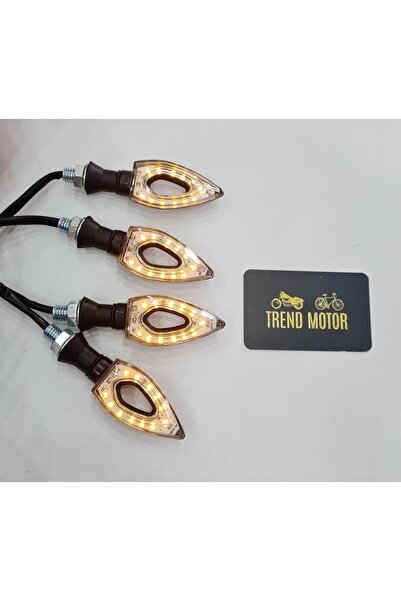 monero Üçgen Sinyal Takım 4lü Set Sarı Led - Motosiklet Cg Unıversal