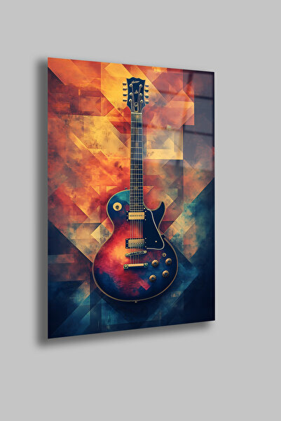 gxe.art Abstract Guitar Theme |   4mm Tempered Glass Table |   Uv Printing | ...