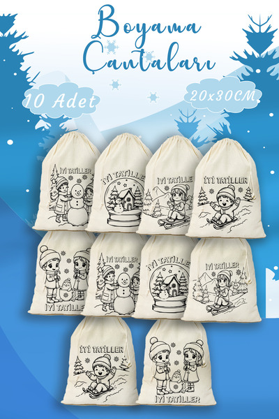 aprendi dünyanı ve kendini koru,ham bez kullan İyi Tatiller Kış Temalı Çocukl...